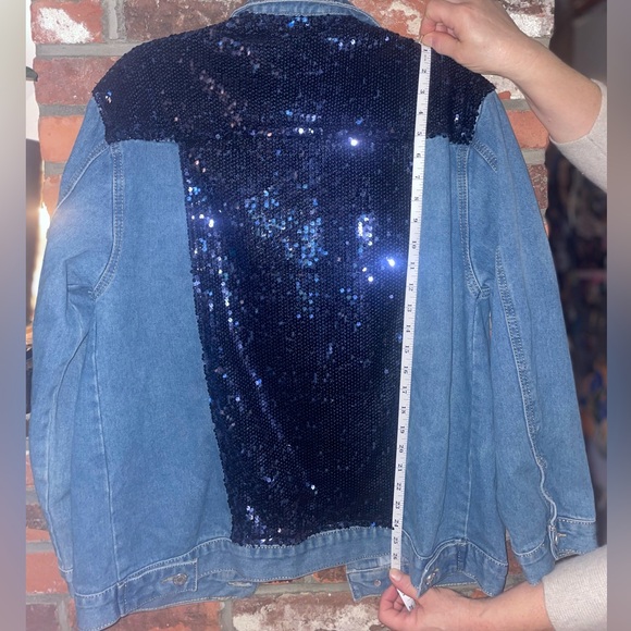Blue Sparkly Jean Jacket - Picture 3 of 5